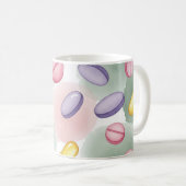 Personalisierte Pharmacy-Tasse Grau-Pink-Lila Tabl Kaffeetasse (VorderseiteRechts)
