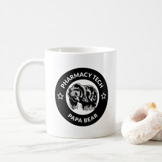 Personalisierte Pharmacy Tech Papa Bear Kaffee Tas Kaffeetasse