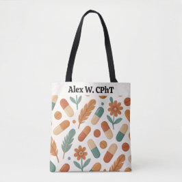 Personalisierte Pharmacy Tote Bag Boho Daisy Feath Tasche