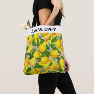 Personalisierte Pharmacy Tote Bag Lemon Gelb Tasche