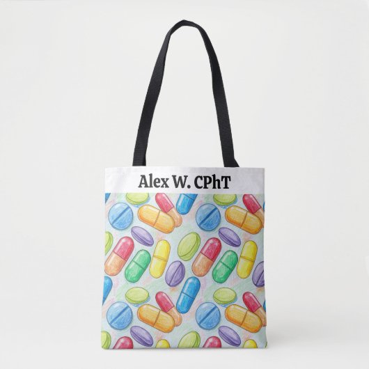 Personalisierte Pharmacy Tote Bag mit hellen Table Tasche (Vorderseite)