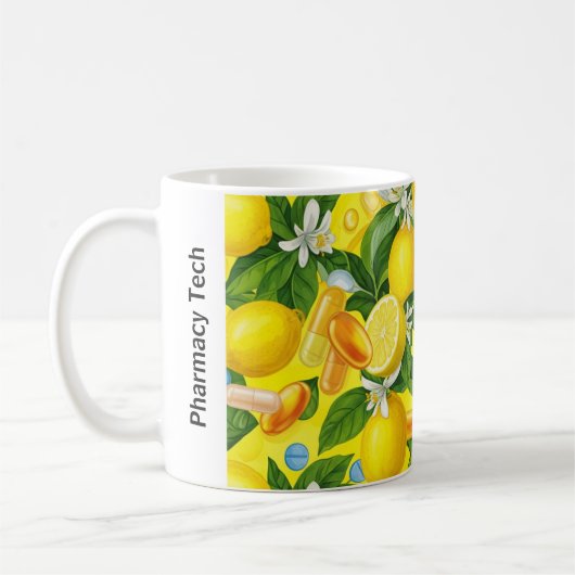 Personalisierte Pharmazie Tasse Lemon Gelb (Links)