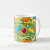 Personalisierte Pharmazie Tasse Orangen und Reben (VorderseiteRechts)