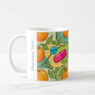 Personalisierte Pharmazie Tasse Orangen und Reben
