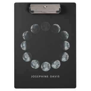 Personalisierte Phasen des Schwarzen Wasserfarbenm Klemmbrett