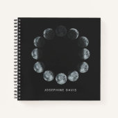 Personalisierte Phasen des Schwarzen Wasserfarbenm Notizblock (Vorderseite)