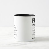 Personalisierte PhD-Definition Doktor-Abschlussfei Tasse (Zentrum)