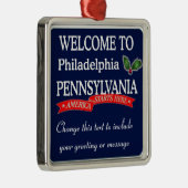 Personalisierte Philadelphia PA Weihnachtsschmuck (Rechts)