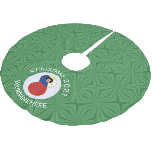 Personalisierte philippinische Engel-Weihnachtsfla Polyester Weihnachtsbaumdecke