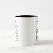 Personalisierte phlebotomistische Ernährung Zweifarbige Tasse (Mittel)