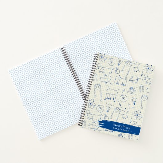 Personalisierte Physik Doodles Diagramme Graph Pap Notizblock (Innenseite)