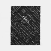 Personalisierte Physik-Geschenke für Physiker Fleecedecke (Vorderseite)