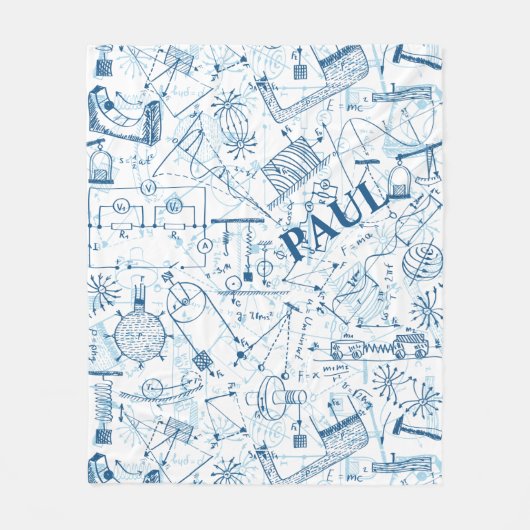 Personalisierte Physik-Geschenke für Physiker Fleecedecke (Vorderseite)