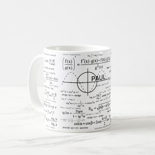 Personalisierte Physik-Geschenke für Physiker Kaffeetasse (Vorderseite Links)