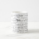 Personalisierte Physik-Geschenke für Physiker Kaffeetasse<br><div class="desc">Nicht sure was, für den Physikfan in Ihrem Leben zu erhalten? Dieses ist eine große Idee mit einem coolen Entwurf der ordentlicher Physikdiagramme und -formeln mit einem Platz für Ihre Personifizierung. Addieren Sie Namen/Initialen/Monogramme oder löschen Sie, wenn Sie gewünscht werden oder klicken Sie "besonders anfertigen es" Knopf, um zum Entwurfswerkzeug...</div>