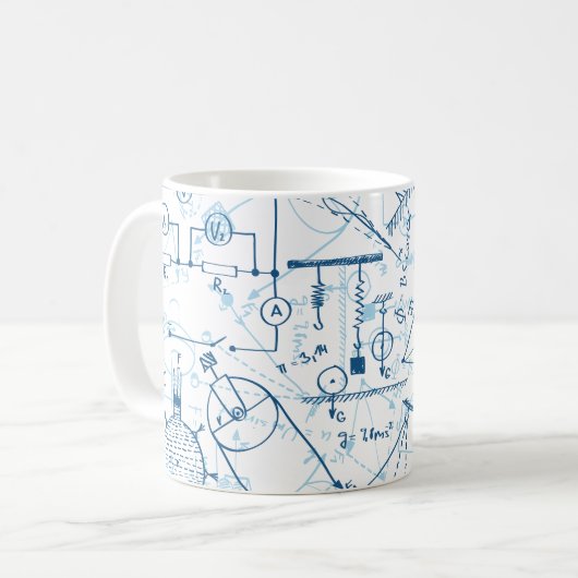 Personalisierte Physik-Geschenke für Physiker Kaffeetasse (Vorderseite Links)