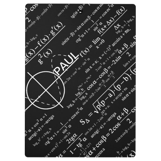 Personalisierte Physik-Geschenke für Physiker Klemmbrett (Rückseite)