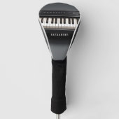Personalisierte Piano Keys Golf Head Cover Headcover (Vorderseite)