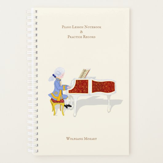 Personalisierte Piano Lesson & Practice-Aufzeichnu Planer (Vorderseite)