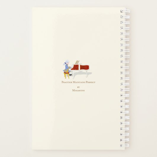 Personalisierte Piano Lesson & Practice-Aufzeichnu Planer (Rückseite)