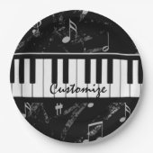 Personalisierte Piano-Musik Pappteller (Vorderseite)