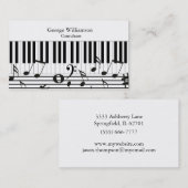 Personalisierte Piano-Tastenkarte Visitenkarte (Vorne/Hinten)