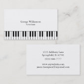 Personalisierte Piano-Tastenkarte Visitenkarte (Vorne/Hinten)