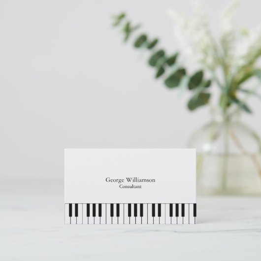 Personalisierte Piano-Tastenkarte Visitenkarte (Stehend Vorderseite)