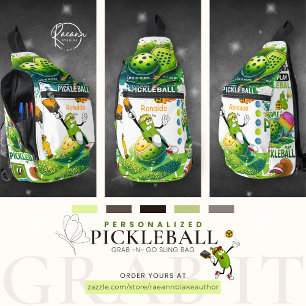 Personalisierte Pickleball-Accessoires Grab-n-Go Crossbody Bag