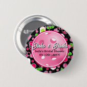 Personalisierte Pickleball-Hochzeitsdusche-Swags Button (Vorne & Hinten)