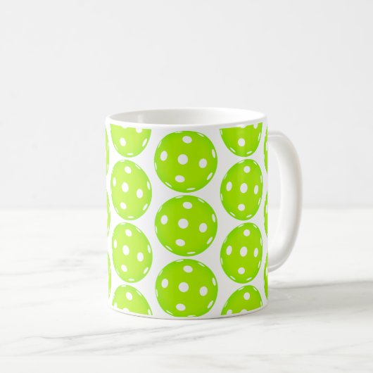 Personalisierte Pickleball Kaffee-Tasse Kaffeetasse (VorderseiteRechts)