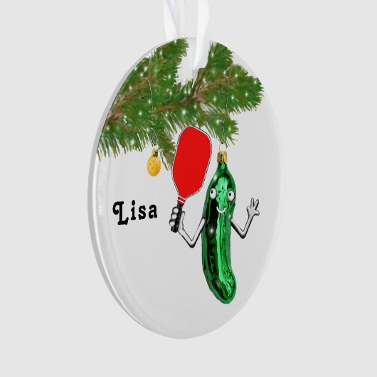 Personalisierte Pickleball-Kollektiv Ornament (Vorderseite)