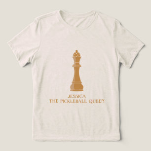 Personalisierte Pickleball-Königin Tri-Blend Shirt