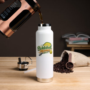 Personalisierte Pickleball Mama Isoliert Trinkflasche