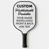 Personalisierte PICKLEBALL-PADDLE-Leere, BLACK Pickleball Schläger (Vorderseite)
