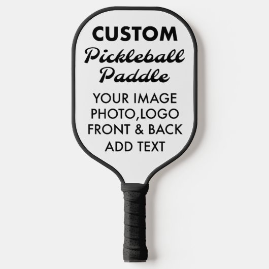 Personalisierte PICKLEBALL-PADDLE-Leere, BLACK Pickleball Schläger (Vorderseite)