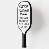 Personalisierte PICKLEBALL-PADDLE-Leere, BLACK Pickleball Schläger (Links)