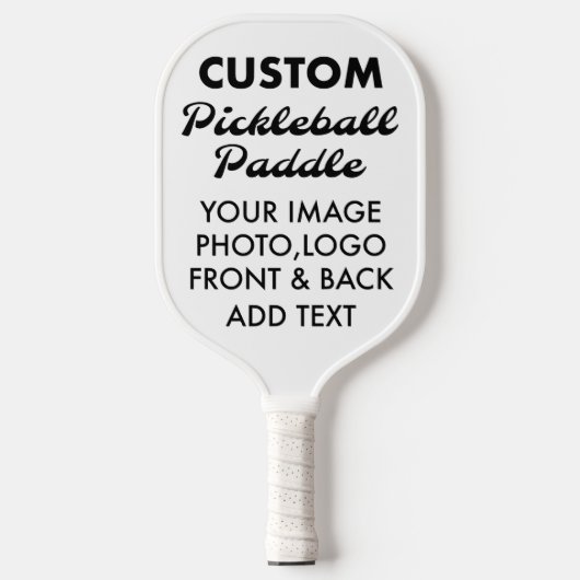 Personalisierte PICKLEBALL-PADDLE-Leere, weiß Pickleball Schläger (Vorderseite)