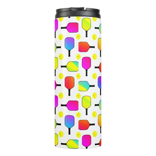 Personalisierte Pickleball-Paddle Thermosbecher (Rückseite)