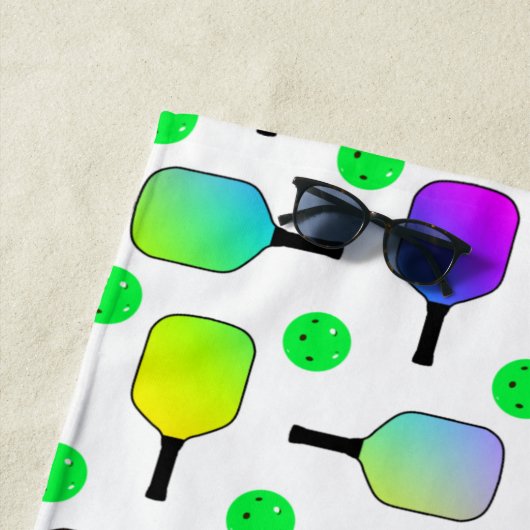 Personalisierte Pickleball Paddles Strandtuch (Beispiel)