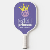 Personalisierte Pickleball Princess Lila Schläger (Rückseite)