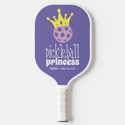 Personalisierte Pickleball Princess Lila Schläger (Vorderseite)