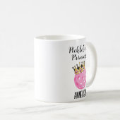 Personalisierte Pickleball Princess Pink Wasserfar Kaffeetasse (VorderseiteRechts)