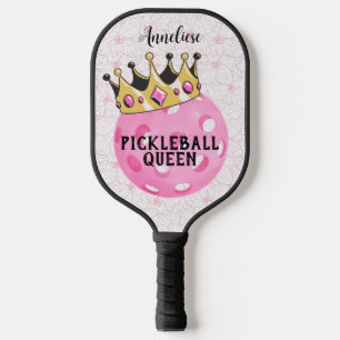 Personalisierte "Pickleball Queen" mit Crown Desig Pickleball Schläger