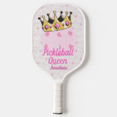 Personalisierte "Pickleball Queen" mit Crown Desig Pickleball Schläger (Rückseite)