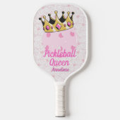 Personalisierte "Pickleball Queen" mit Crown Desig Pickleball Schläger (Vorderseite)