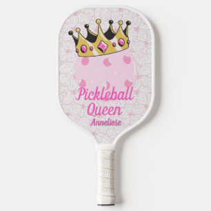 Personalisierte "Pickleball Queen" mit Crown Desig Pickleball Schläger