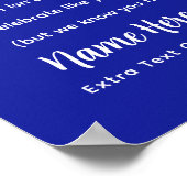 Personalisierte Pickleball-Regeln SARASTISCHE EDIT Poster (Ecke)