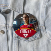 Personalisierte Picture Volleyball-Spielernummer Button (Beispiel)