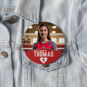 Personalisierte Picture Volleyball-Spielernummer Button (Beispiel)